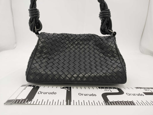 BOTTEGA VENETA Bottega Veneta Intrecciato 145555 One-Shoulder Bag Black Bag