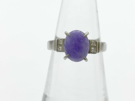 Jade 1.78ct D0.182ct Pt900 5.8g Ring