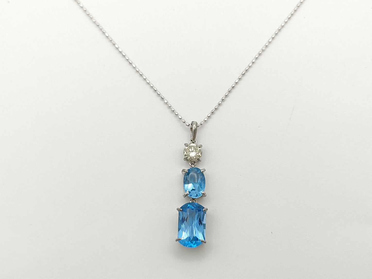 TP3.20ct D0.31ct K18WG/K14WG 3.5g Necklace