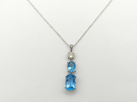 TP3.20ct D0.31ct K18WG/K14WG 3.5g Necklace