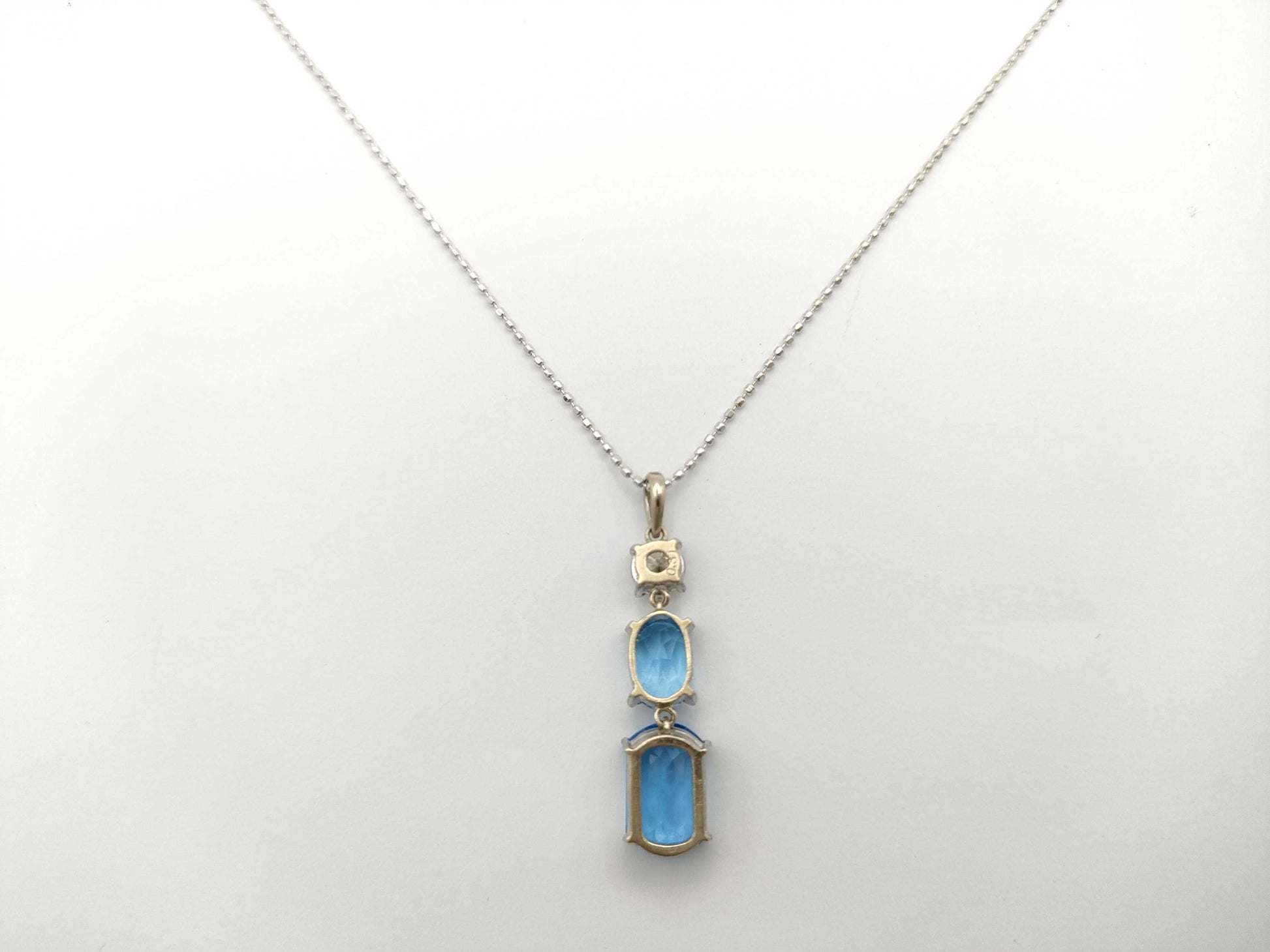 TP3.20ct D0.31ct K18WG/K14WG 3.5g Necklace
