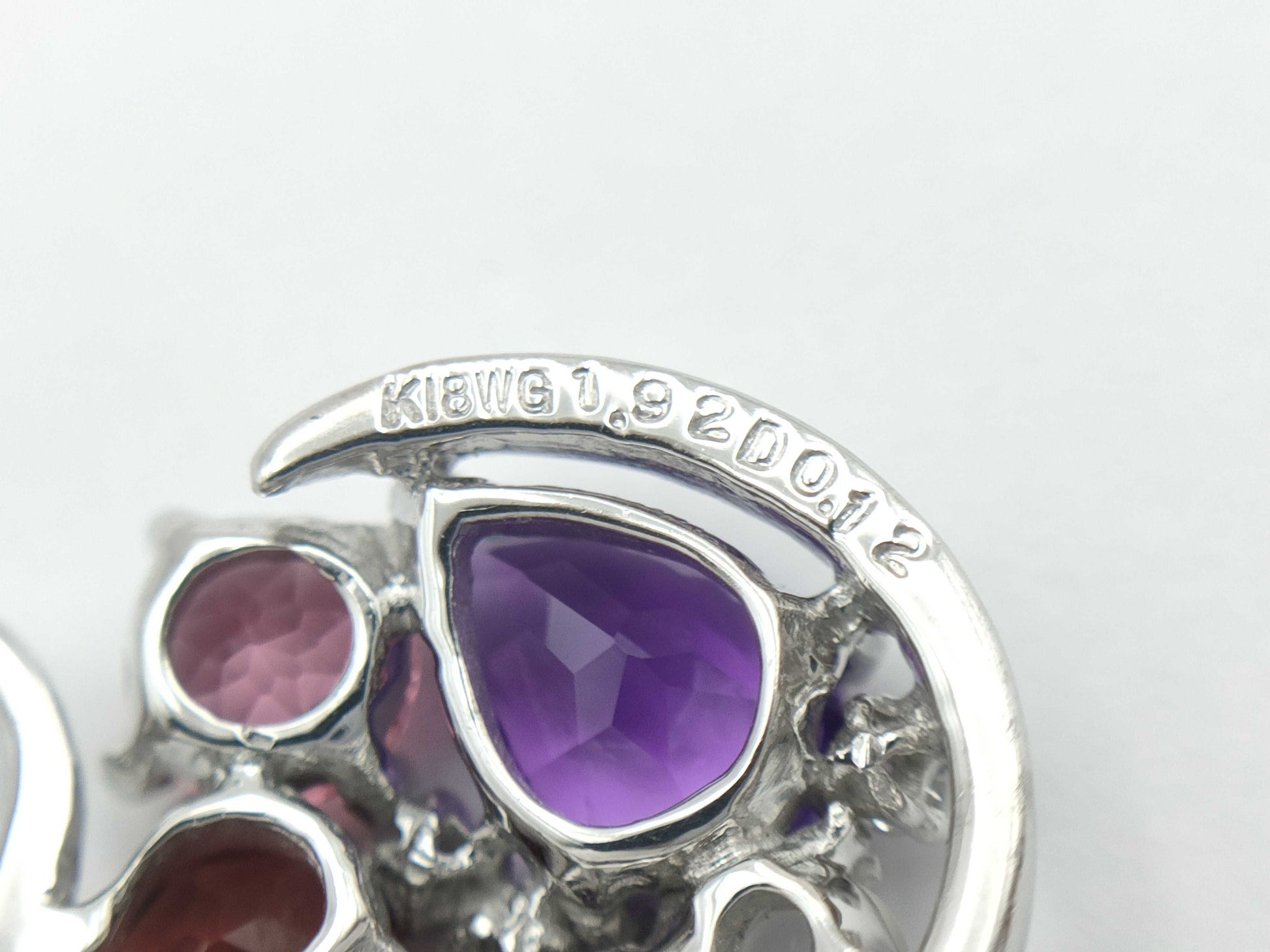 Colored Stone 1.92ct D0.12ct K18WG 6.4g Necklace
