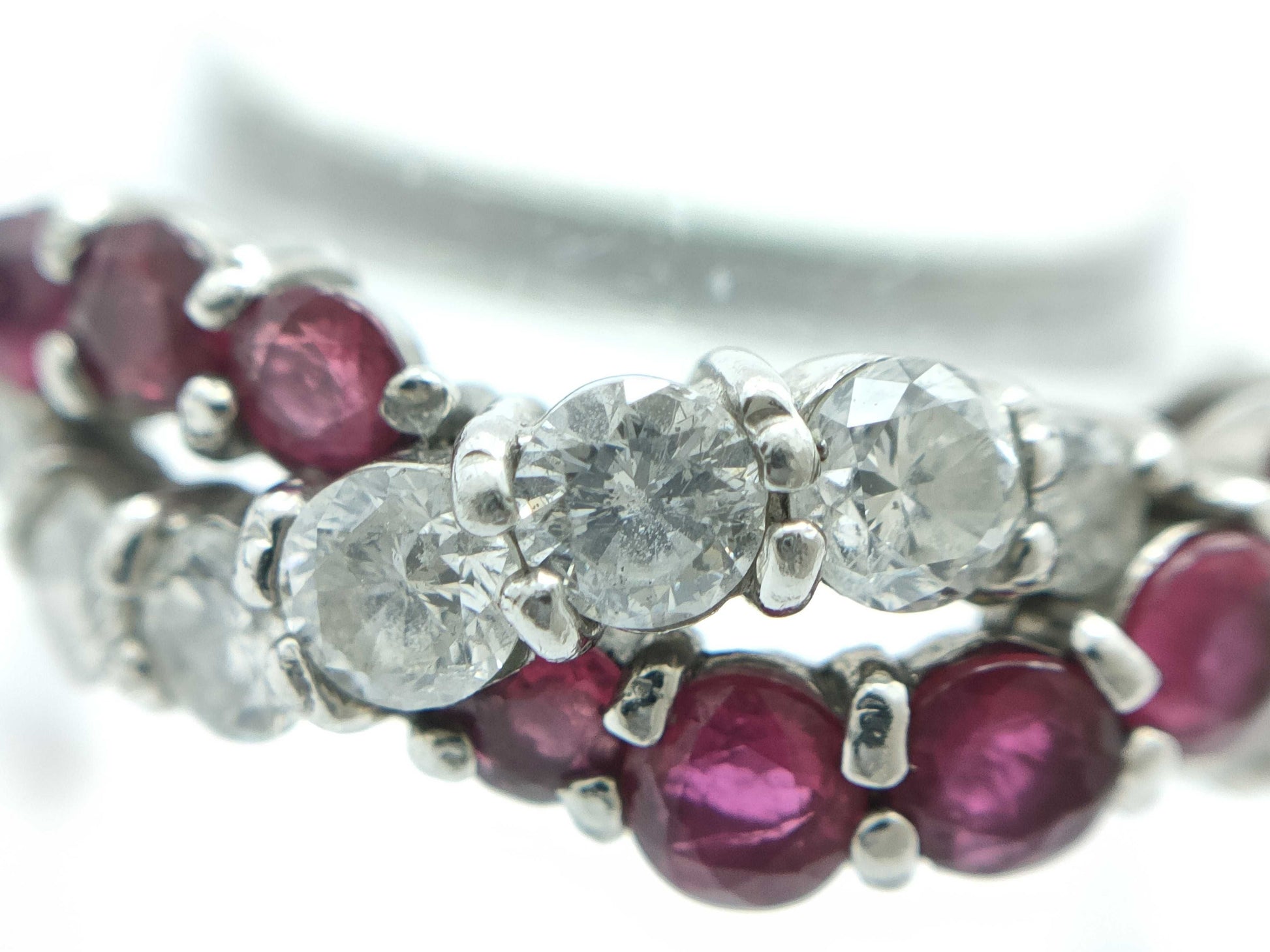 Ruby Diamond 092/070 Engraved Pt900 5.0g Ring