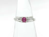 Colored Stone 0.32ct Diamond K14WG 2.6g Ring