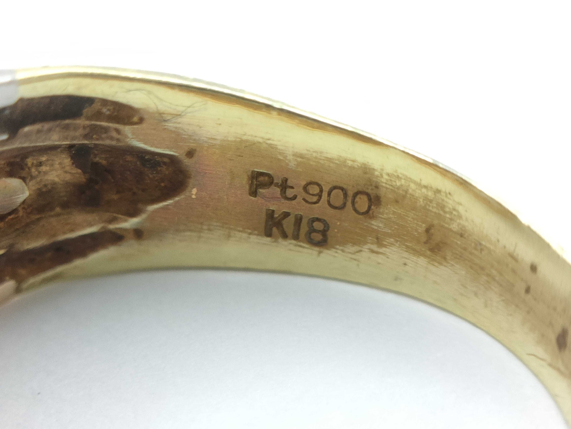 D0.10ct K18/PT900 4.6g Ring