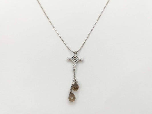 Colored Stone Transparent Stone K10 2.0g Necklace