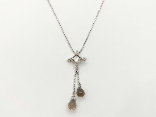 Colored Stone Transparent Stone K10 2.0g Necklace