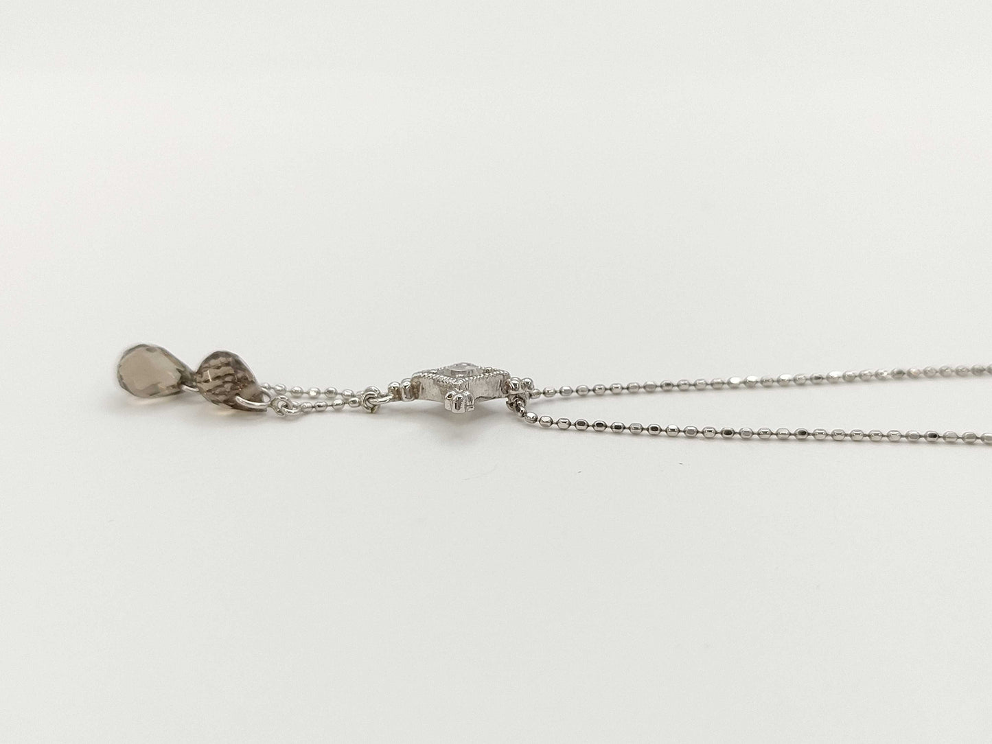 Colored Stone Transparent Stone K10 2.0g Necklace