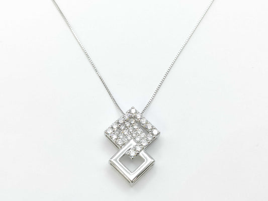 D1.53ct K18WG 7.7g Necklace