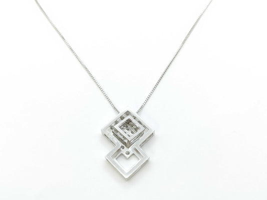D1.53ct K18WG 7.7g Necklace