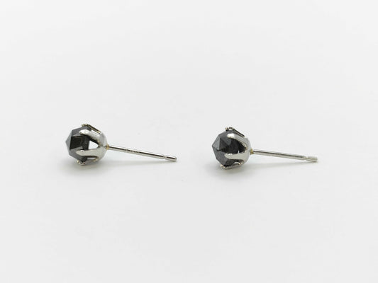Black Stone 0.90/0.90ct PT900 0.7g Earrings