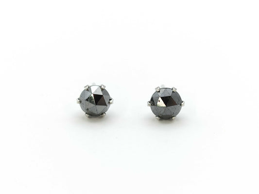 Black Stone 0.90/0.90ct PT900 0.7g Earrings