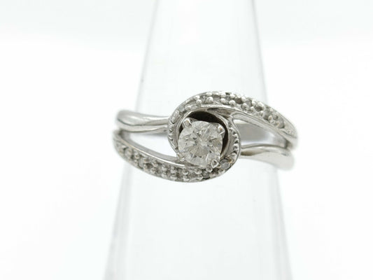 D0.30ct FD0.08ct K18WG 5.6g Ring