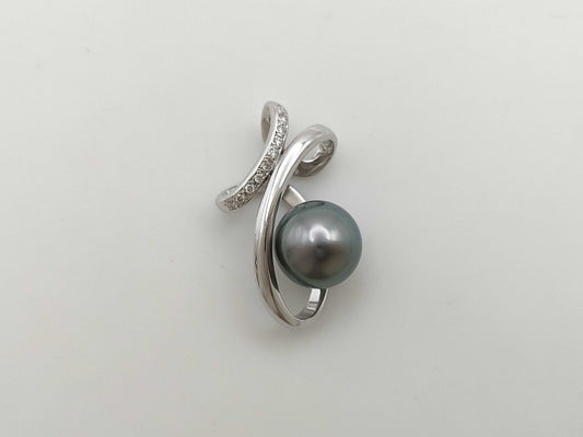 Pearl diameter approx. 11.0mm D0.08ct K18 5.1g Pendant top