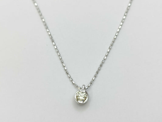 D0.10ct K10WG 1.2g Necklace