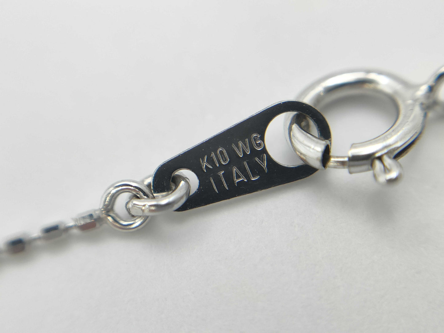 D0.10ct K10WG 1.2g Necklace