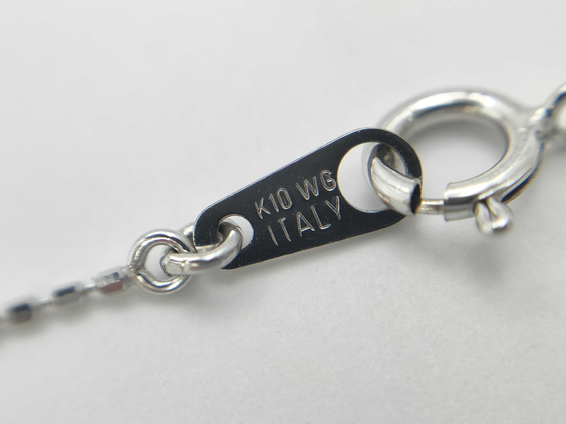 D0.10ct K10WG 1.2g Necklace