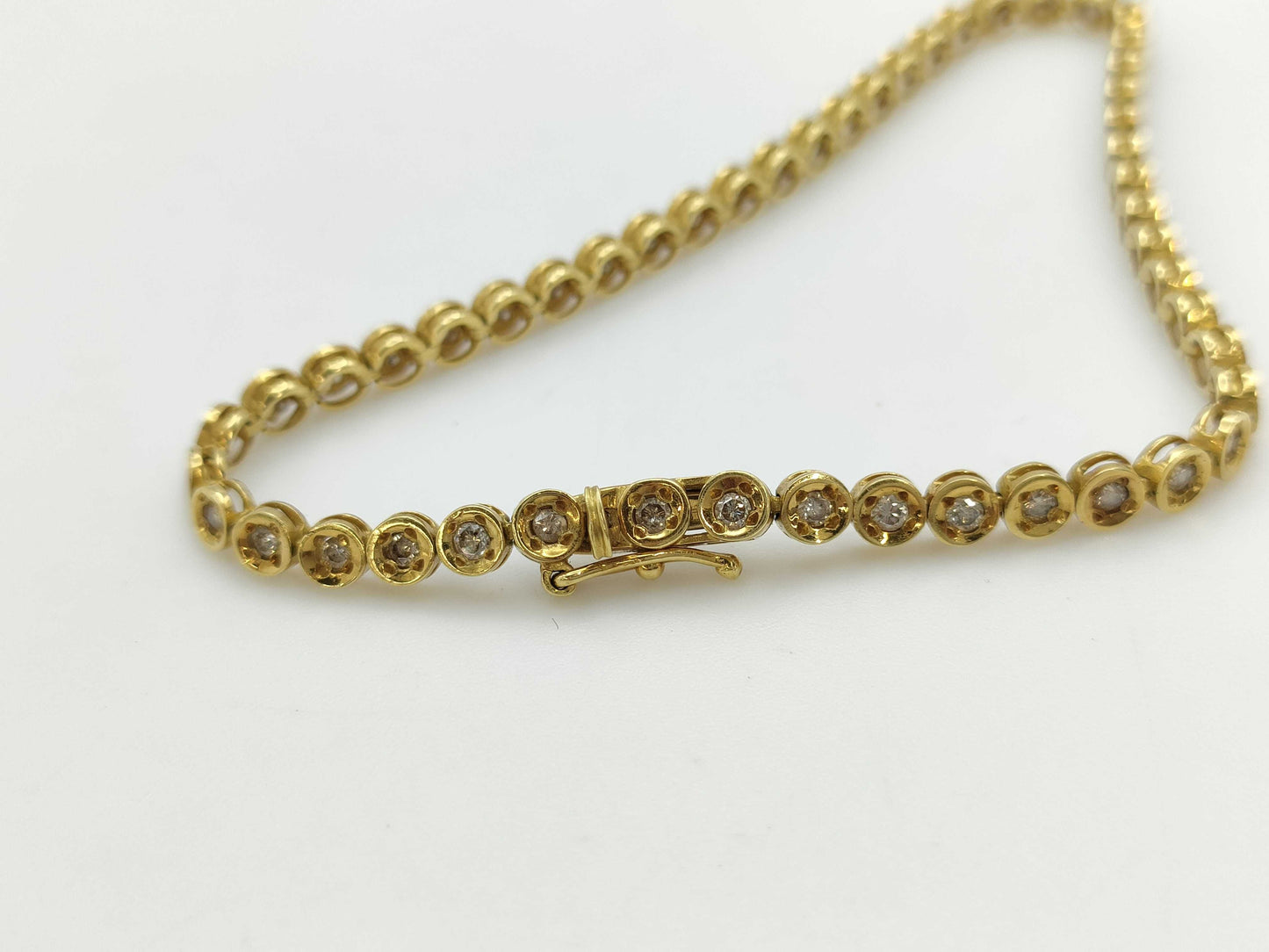 D1.01ct K18 7.4g Bracelet Bangle