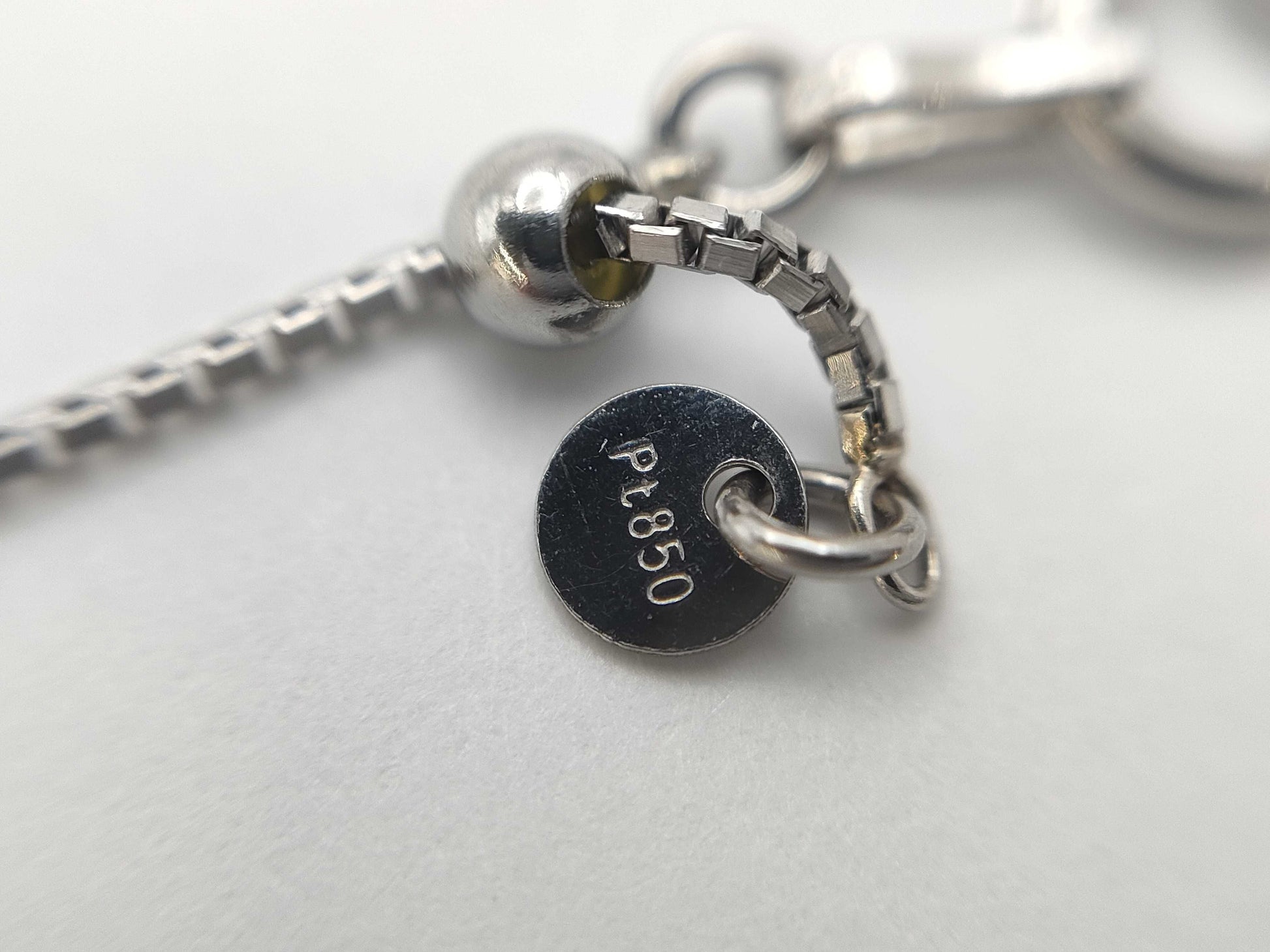 D0.358/0.10ct Pt900/850 4.4g Necklace
