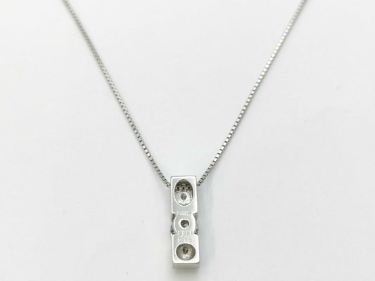 D0.358/0.10ct Pt900/850 4.4g Necklace