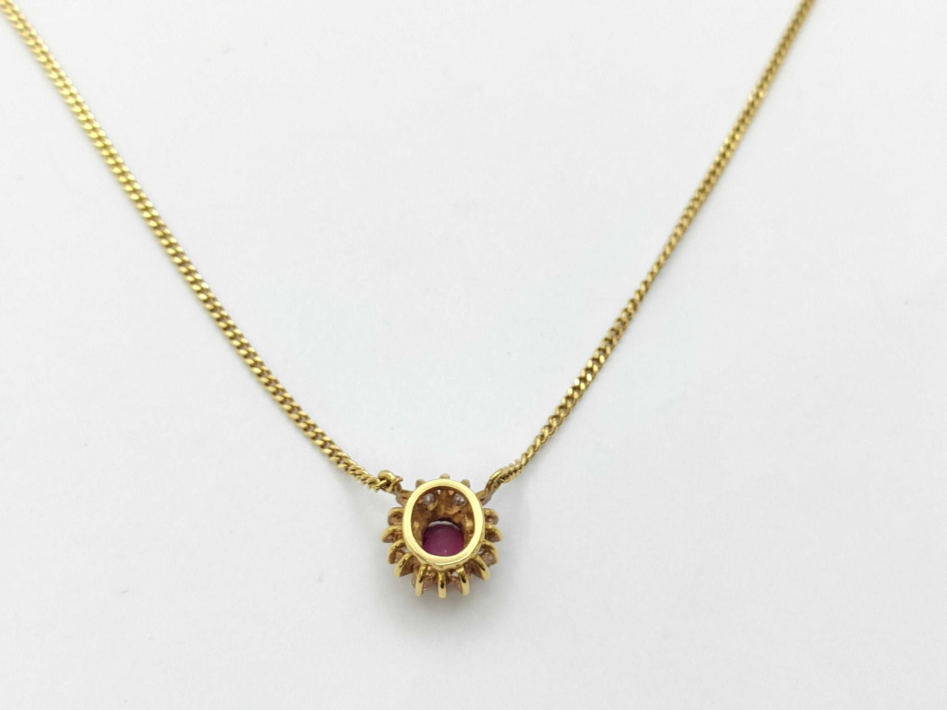 Ruby Diamond K18 2.4g Necklace