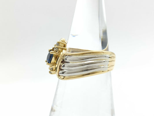 S0.36ct D0.12ct K18/PT900 6.6g Ring