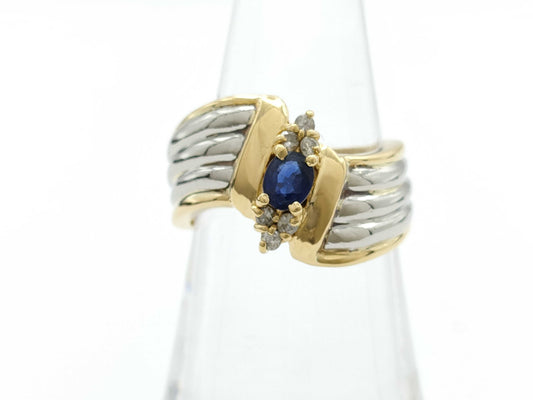 S0.36ct D0.12ct K18/PT900 6.6g Ring