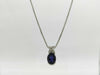 Colored Stone D0.02ct K14WG 4.9g Necklace
