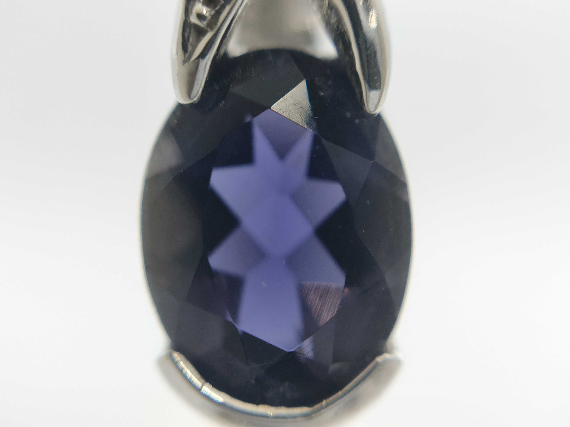 Colored Stone D0.02ct K14WG 4.9g Necklace