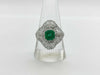 Emerald Diamond PT900 9.7g Ring