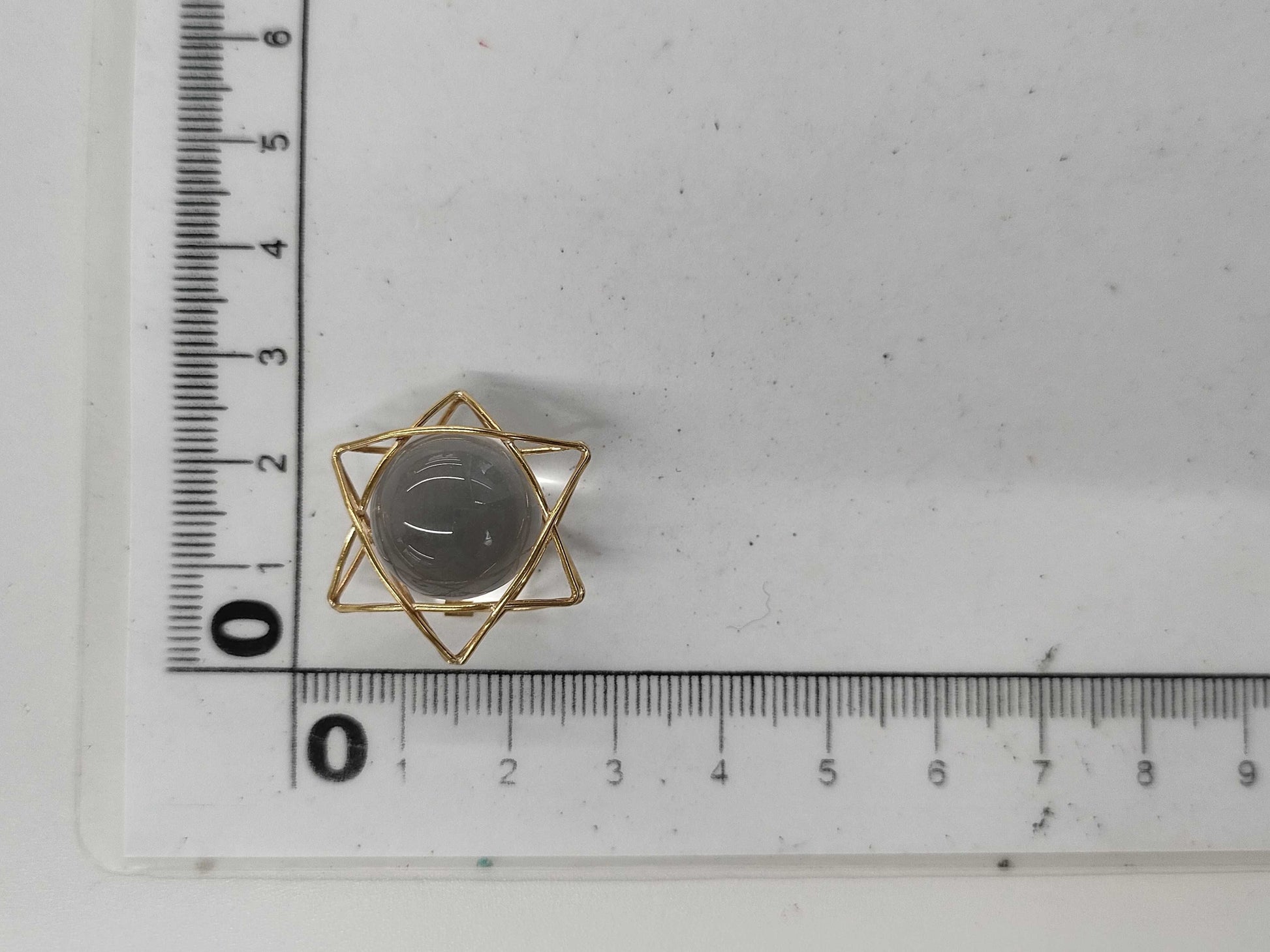 Transparent Stone K18 6.2g Pendant Top