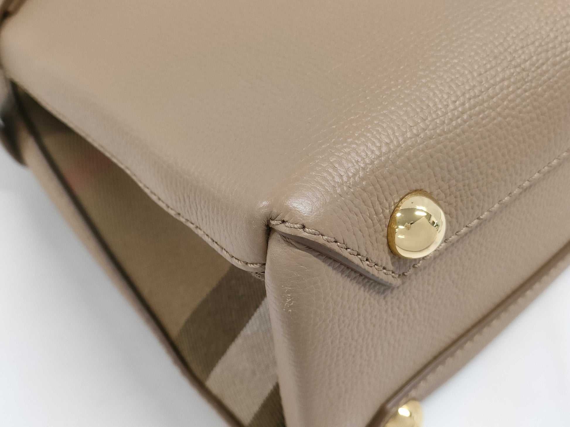 BURBERRY 2-way brand bag, brown handbag