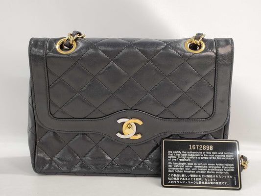 CHANEL Lambskin Chain Shoulder Bag Paris Limited Edition Shoulder Bag
