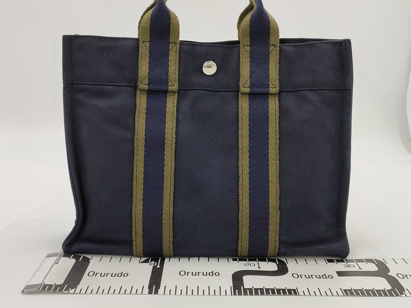 HERMES Fool Toe PM Canvas Mini Tote Bag Handbag Bag