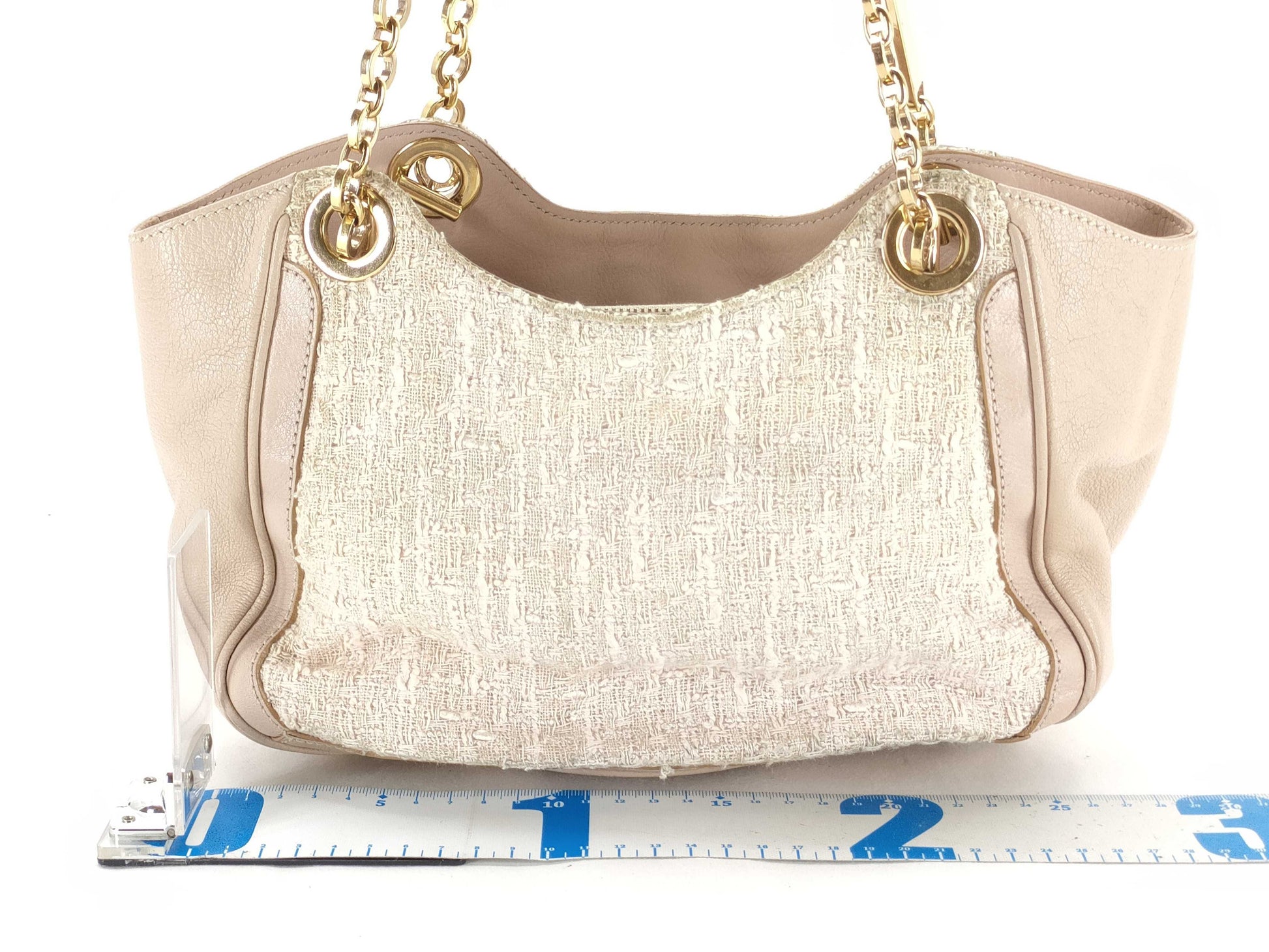 Salvatore Ferragamo Gancini Ferragamo Hand Tweed Shoulder Bag