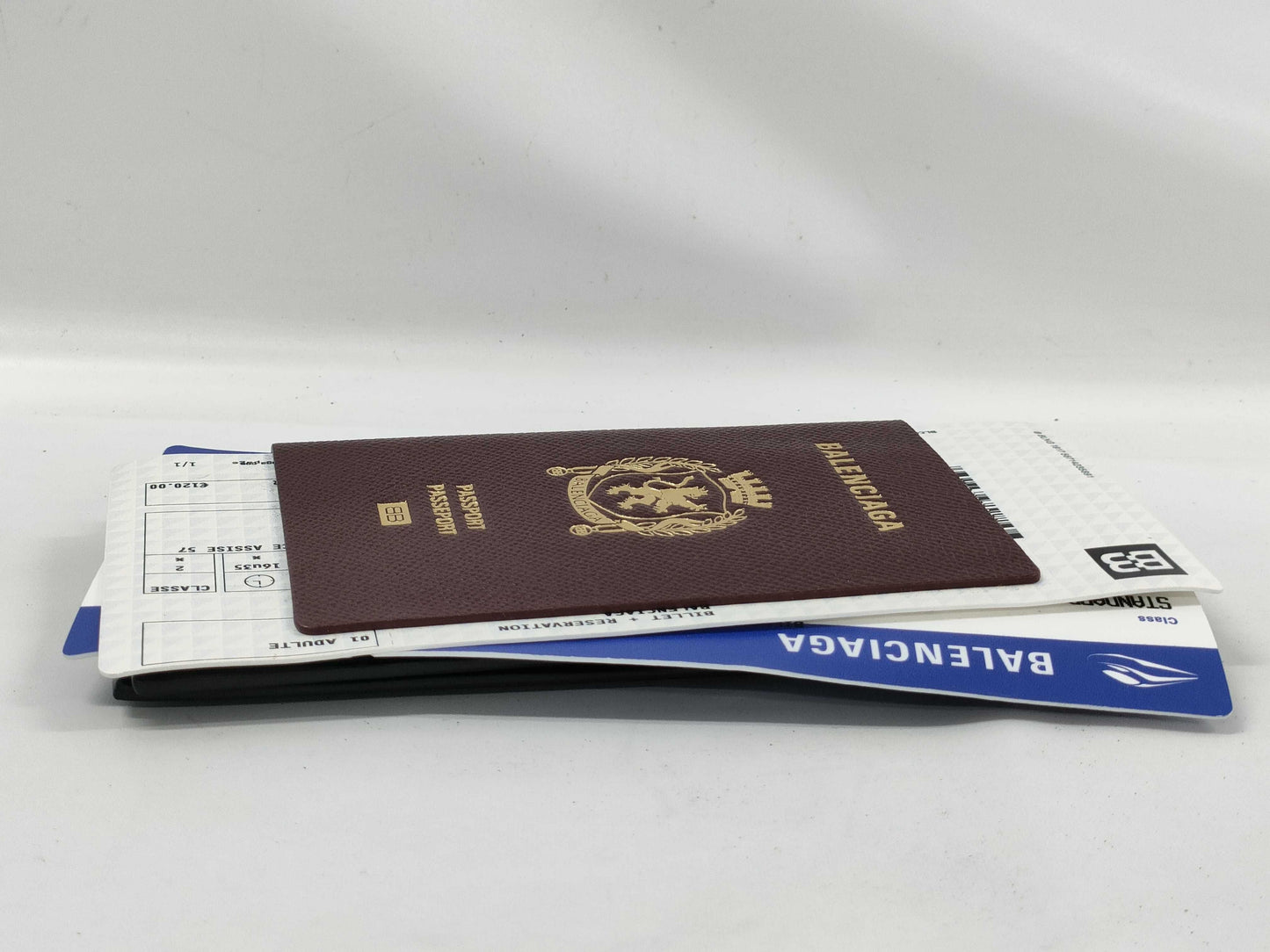 BALENCIAGA Unused Passport Long Wallet 2 Tickets Card Case, Pass Case, Business Card Holder