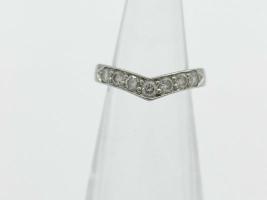 Tiffany & Co. V-Band 7PD PT950 4.4g Ring