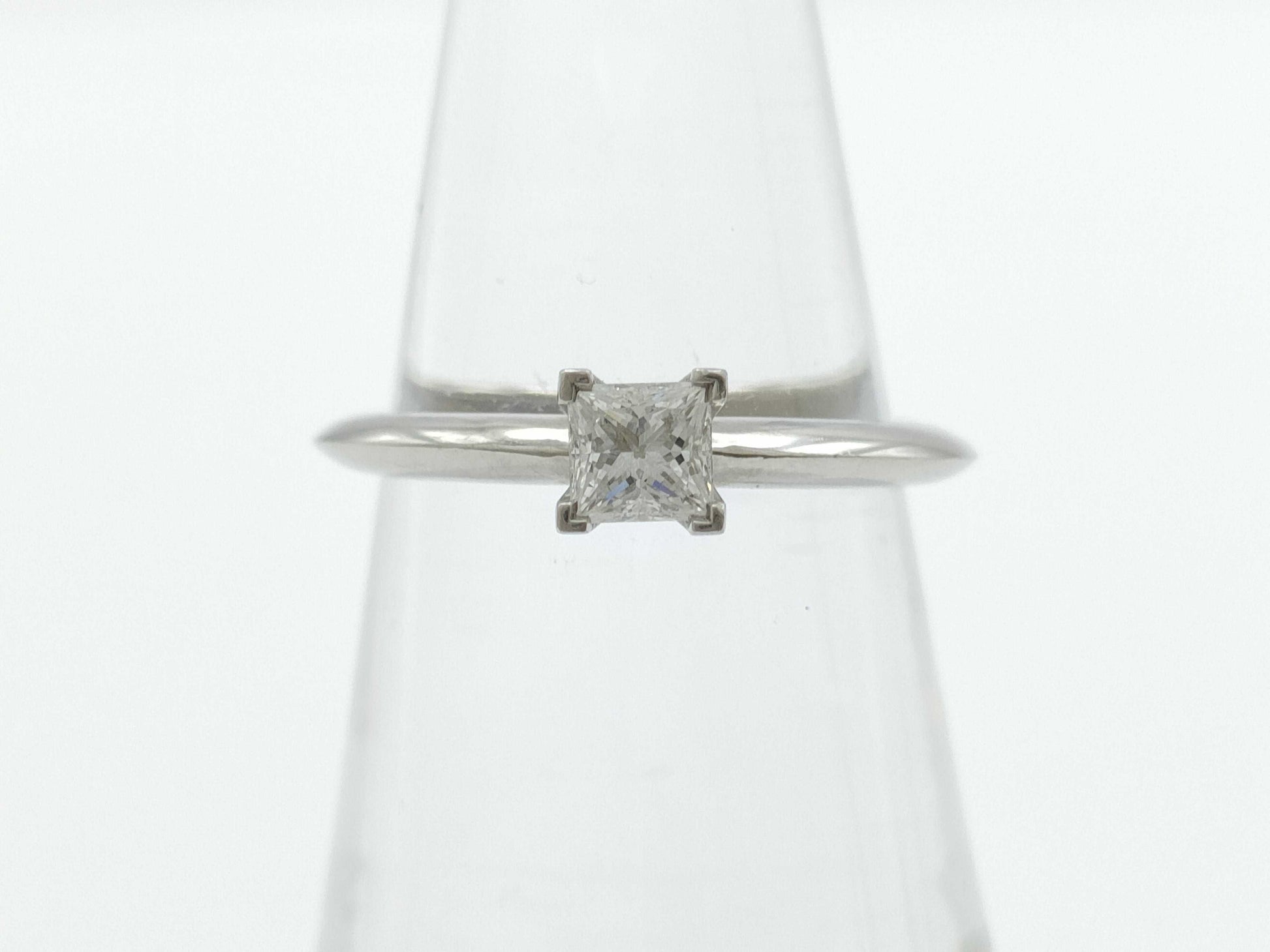 Tiffany&Co. Solitaire D0.33ct Pt950 4.5g Ring