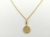 BVLGARI Tond Heart Diamond YG Au750 10.0g Necklace