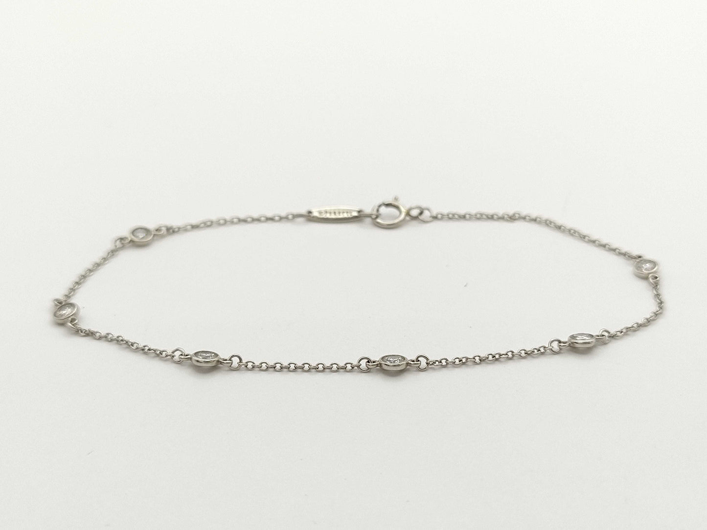 Tiffany&Co. By-the-Yard 6PD Pt950 1.7g Bracelet Bangle