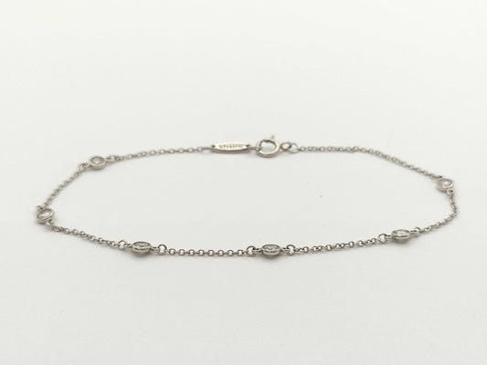 Tiffany&Co. By-the-Yard 6PD Pt950 1.7g Bracelet Bangle