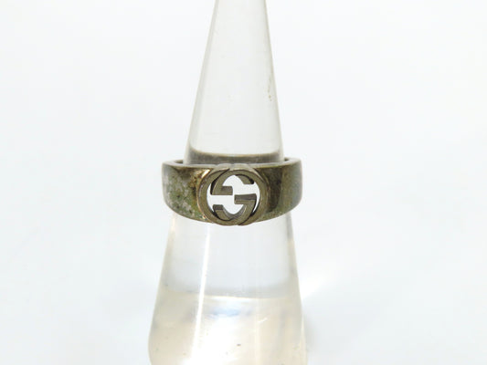 GUCCI Interlocking Ring AG925 5.8g Size 50