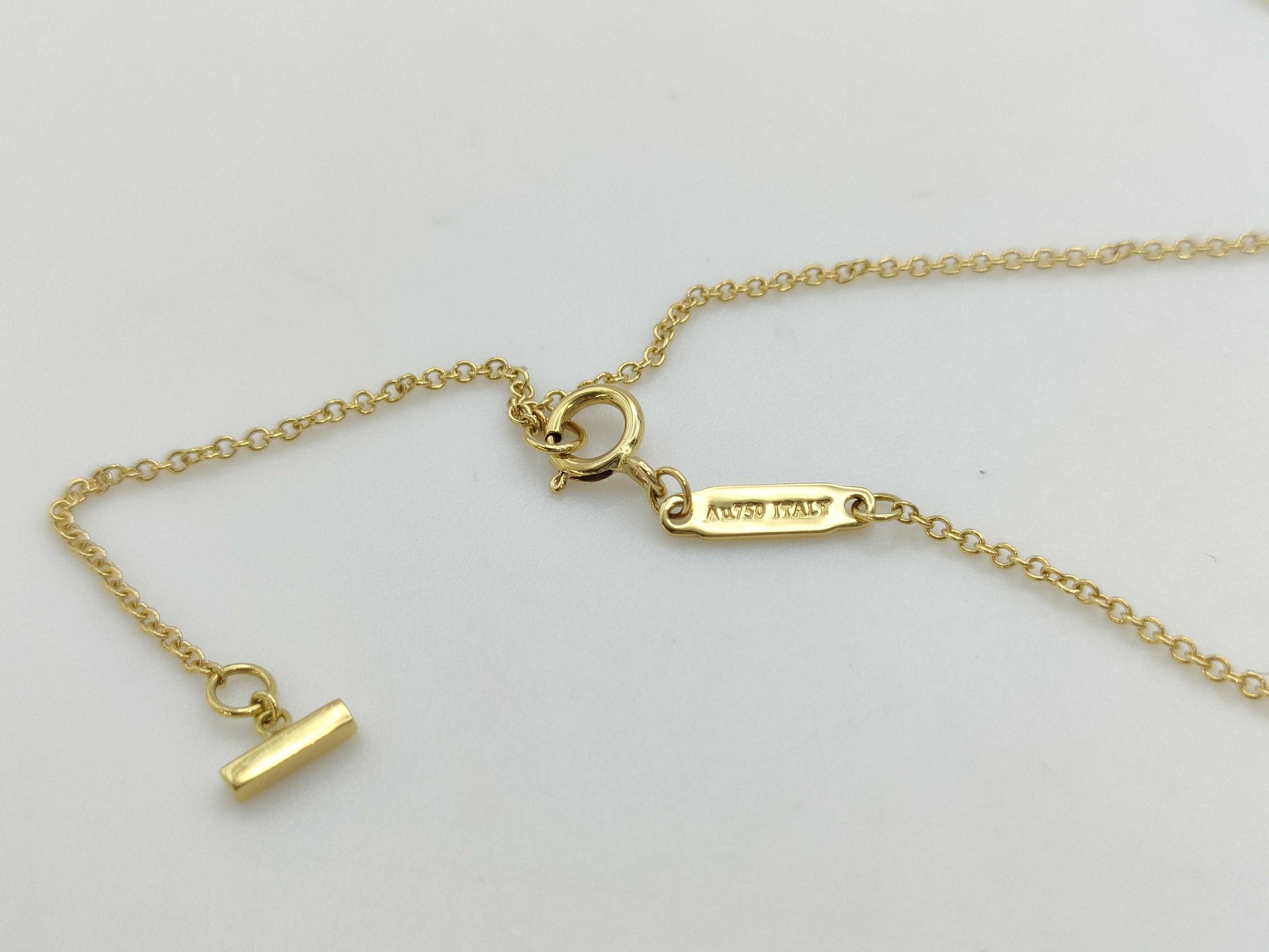 Tiffany&Co. T Smile Mini YG Au750 2.4g Necklace
