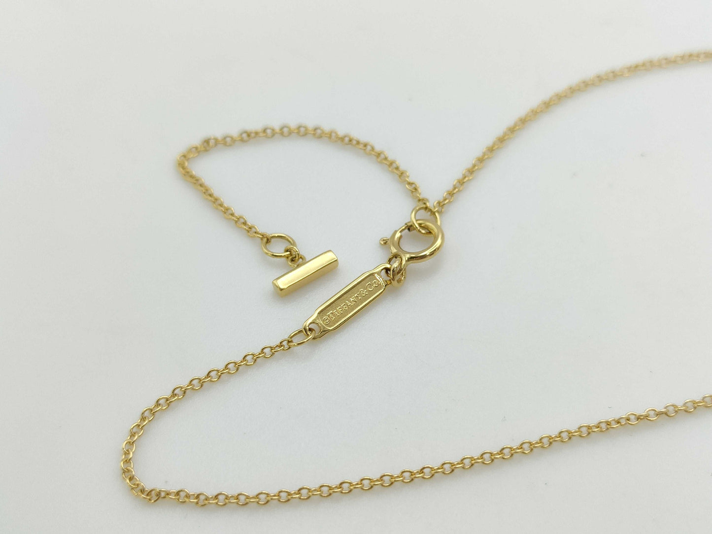 Tiffany&Co. T Smile Mini YG Au750 2.4g Necklace