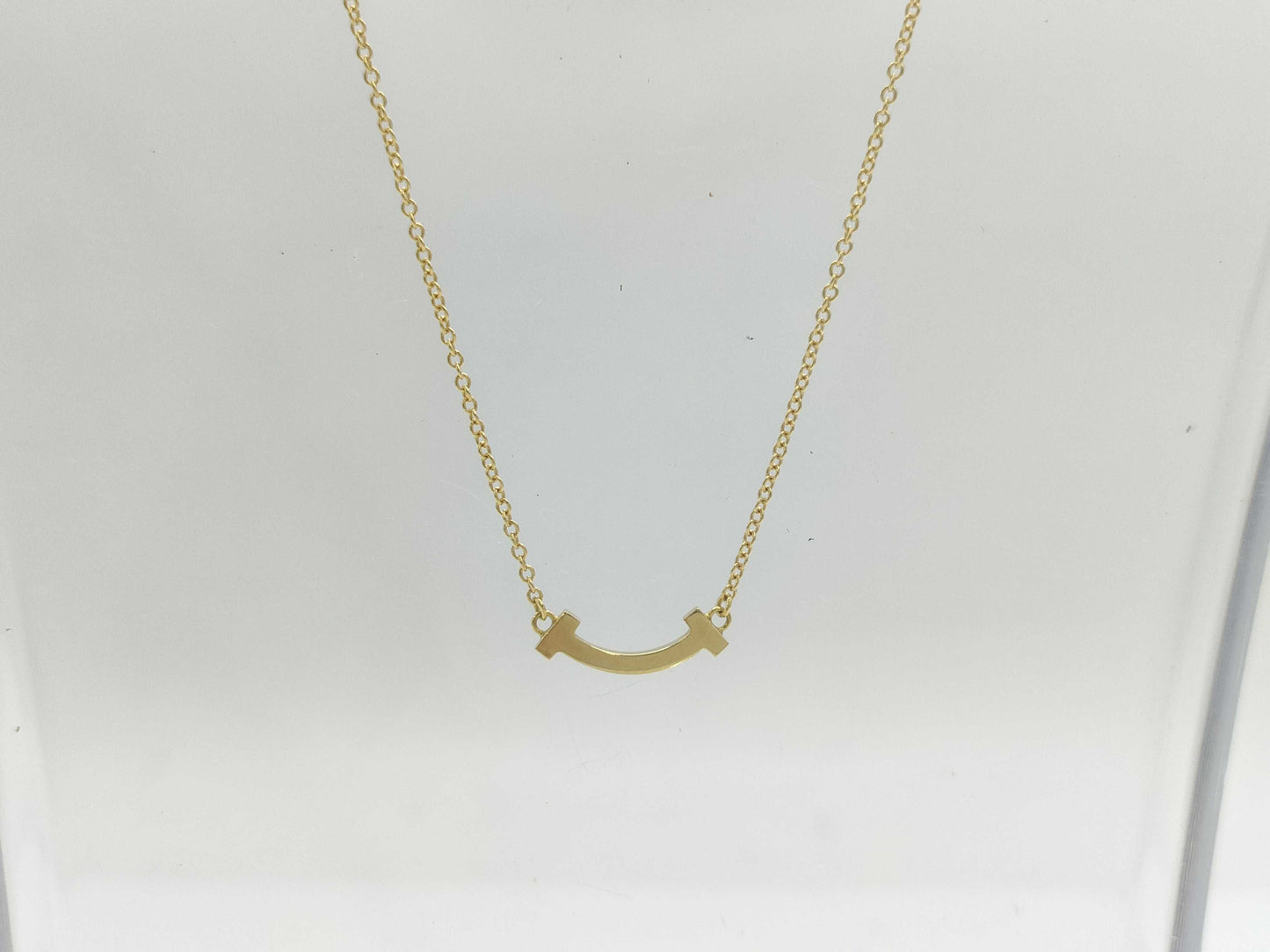 Tiffany&Co. T Smile Mini YG Au750 2.4g Necklace