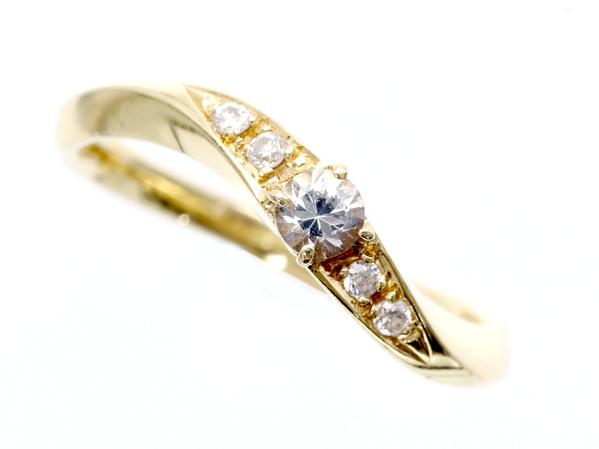 Vendome Aoyama White Sapphire Diamond K18 2.0g Ring