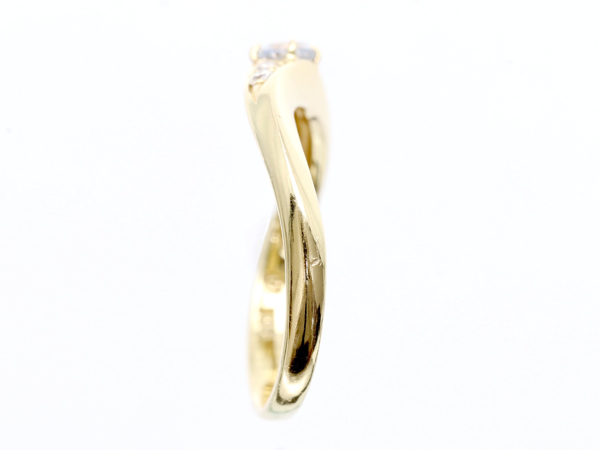 Vendome Aoyama White Sapphire Diamond K18 2.0g Ring