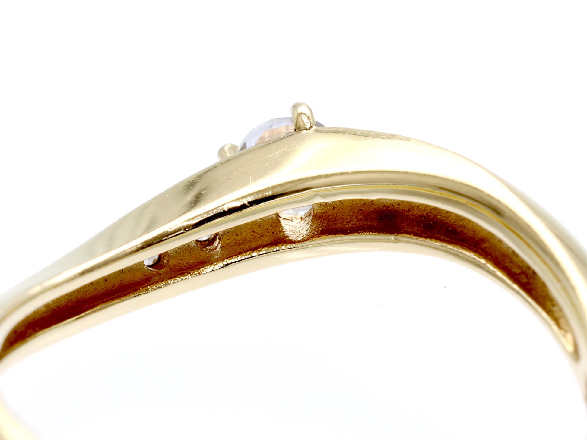 Vendome Aoyama White Sapphire Diamond K18 2.0g Ring