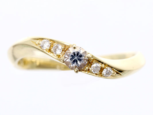Vendome Aoyama White Sapphire Diamond K18 2.0g Ring