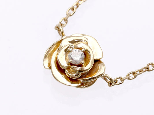 D0.10ct K18 2.7g Necklace